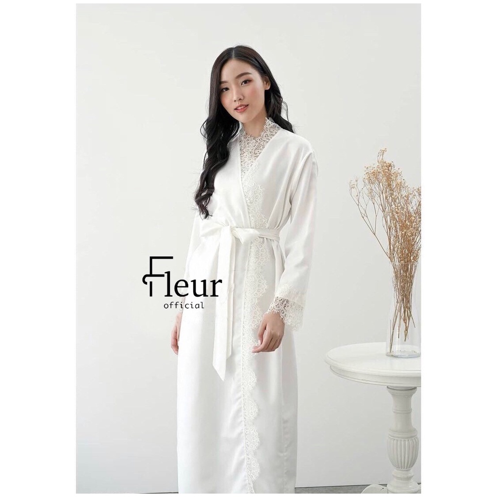 Kimono Pengantin Hijab NonHijab Amora Robe - Kimono Pengantin / Bride Robe / Robe Bride