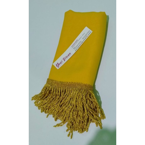 Panjang 3Meter Selendang Tari /Sampur tari (Lebar 36cm)-Kuning