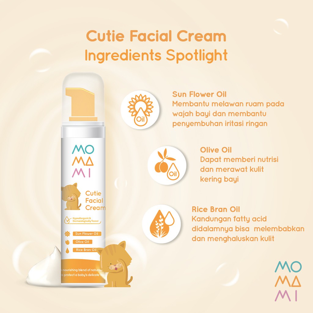 MOMAMI Cutie Facial Cream Krim Wajah Bayi