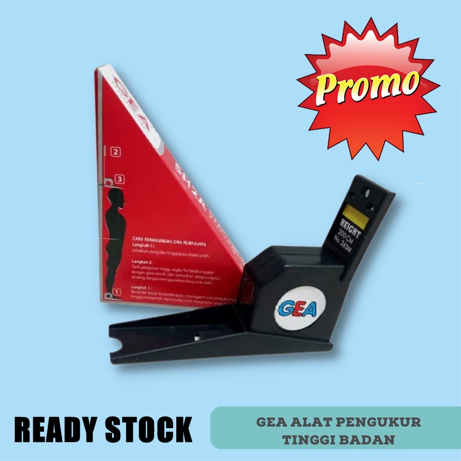 PROMO Alat pengukur tinggi badan dewasa dan anak stature meter gea 2M original meteran dinding