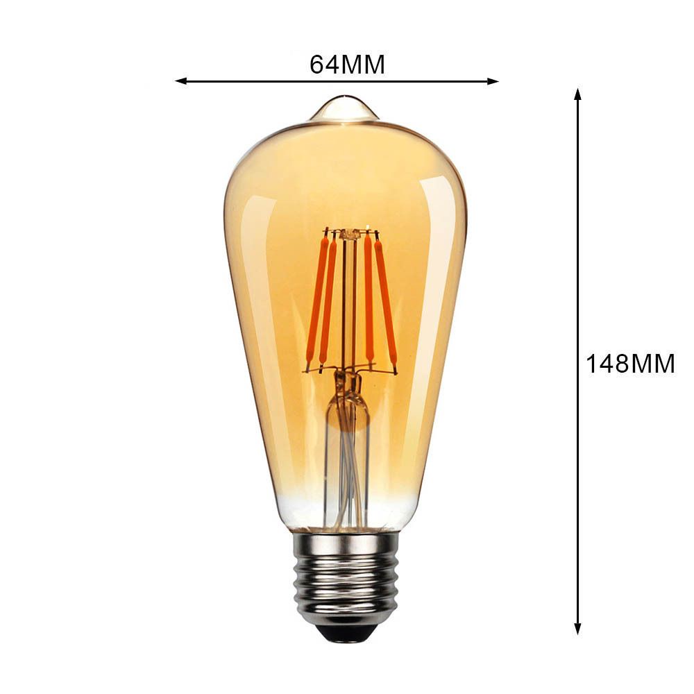 Lampu Filamen LED ST64 Bulb 4W bohlam 4 w watt pijar edison cafe OVAL