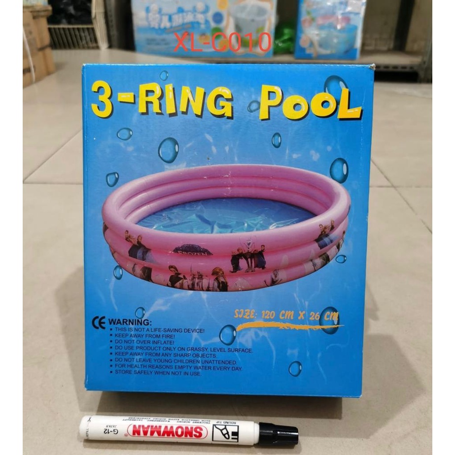Mainan kolam renang frozen 3 ring pool