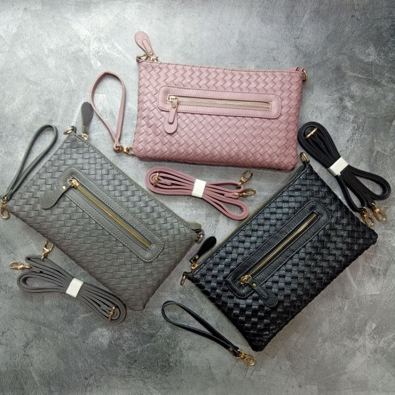 Clutch Bottega Anyam Tas Tangan rajut handbag Import Quality