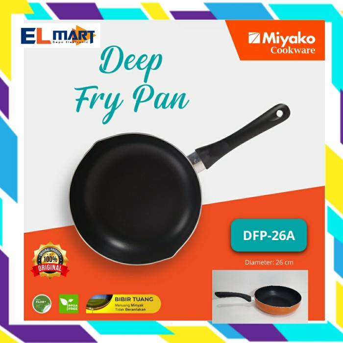 Panci Deep Fry Pan Anti Lengket 26cm Miyako Cookware DFP 26A DFP26A