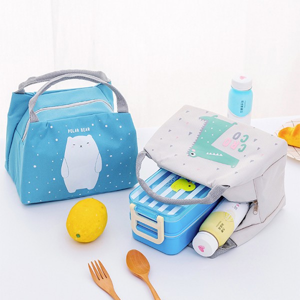 OVERFLOWS.ID Tas Bekal Makanan Tas Piknik Tas Cooler Tahan Panas Dingin Lunch Bag Karakter