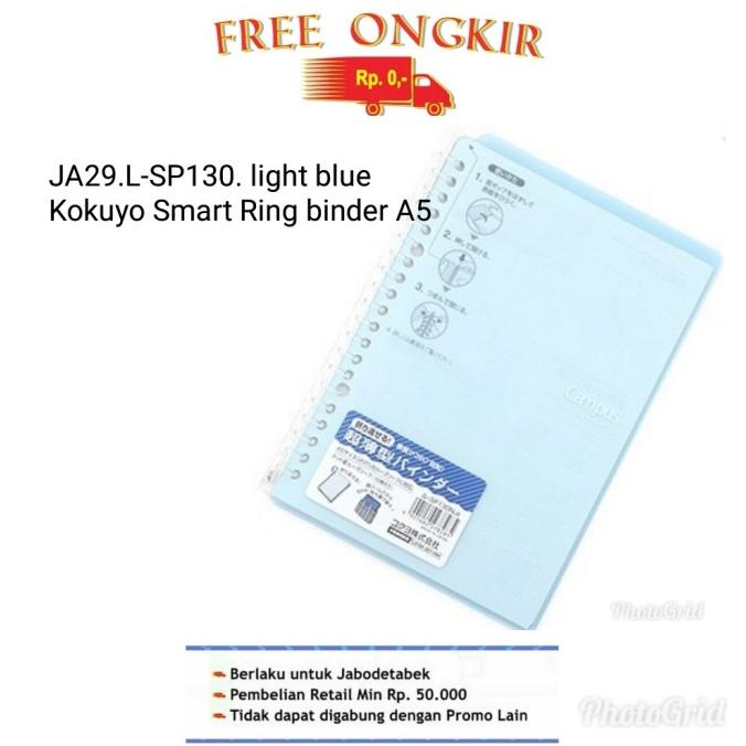

[[COD]] JA29.L-SP130. KOKUYO SMART RING BINDER A5- LIGHT BLUE PROMO Kode 1092