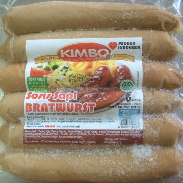 

Kimbo sosis sapi bratwurst isi 6