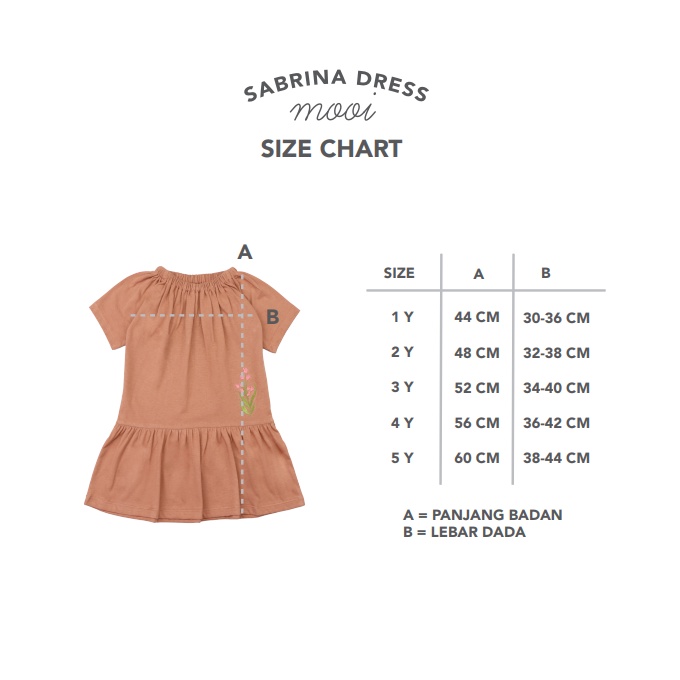 Mooi Dress Anak Perempuan Sabrina Dress Daily Wear Anak CBKS