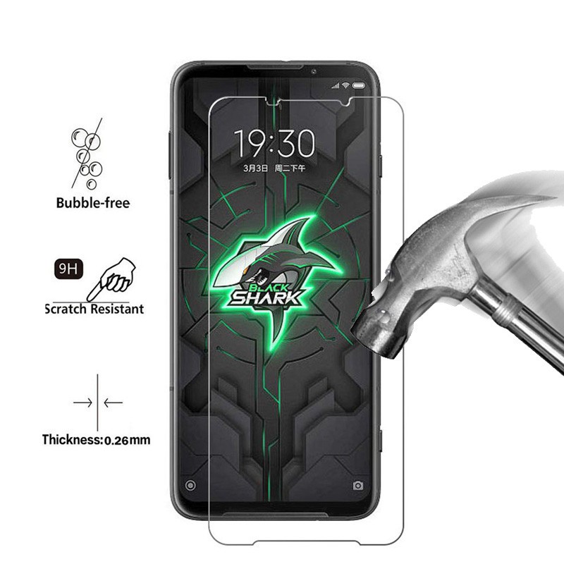 Tempered Glass For Xiaomi BlackShark Black Shark 1 2 3 Pro s 3s 2pro Helo Full Cover Screen Protector Tempered Glass for Black Shark 3pro Protective Glass