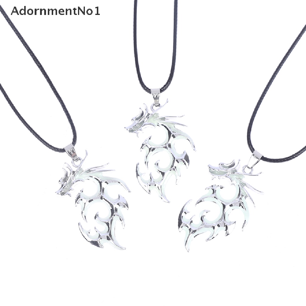 (AdornmentNo1) Kalung Rantai Liontin Naga Glow In The Dark Untuk Wanita / Pesta