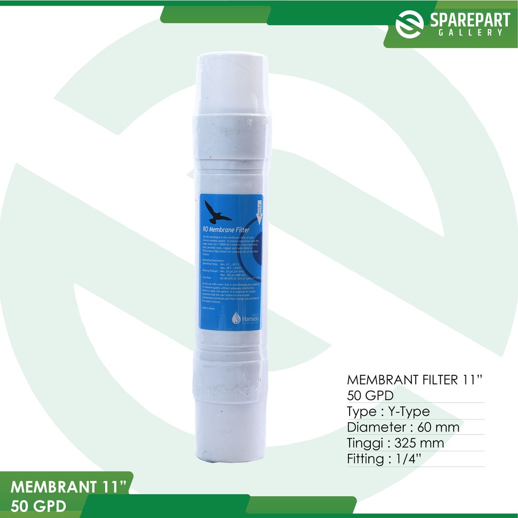 Filter Membrane 50GPD 11&quot; dispenser RO