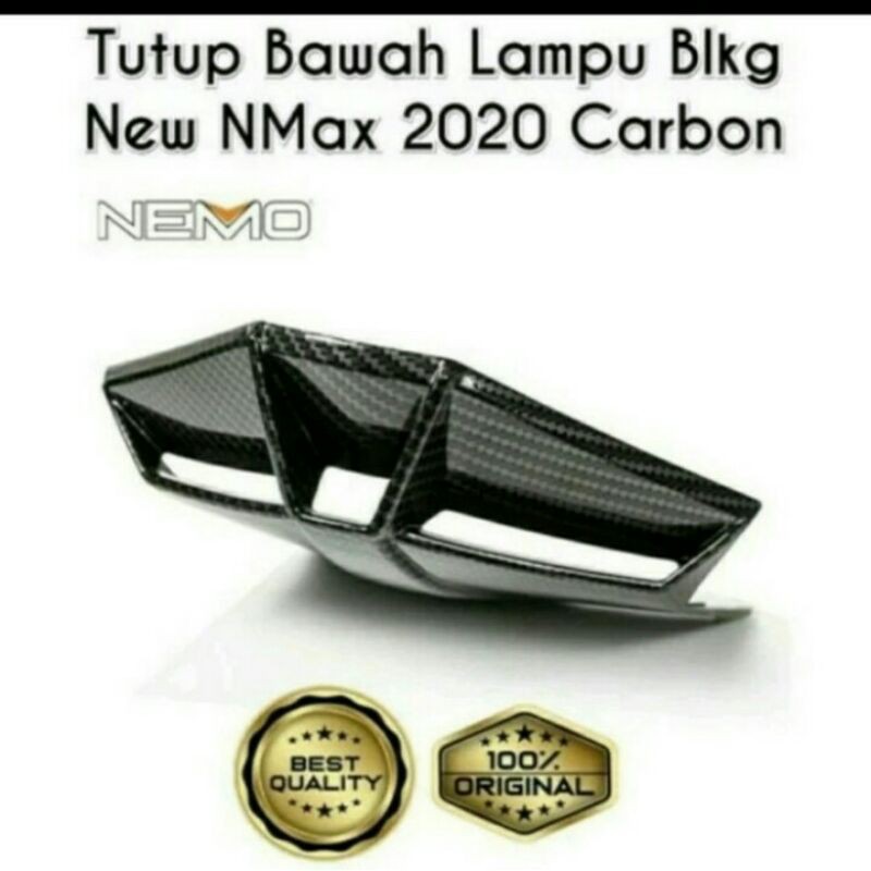 TUTUP COVER LAMPU BAWAH NMAX NEW 2020-2023 NEMO KARBON