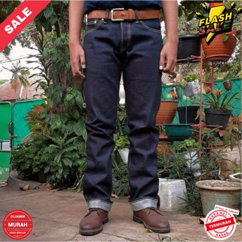 TERLARIS DENIM SELVEDGE  ACCENT 16 OZ BLACK INDIGO Shopee 