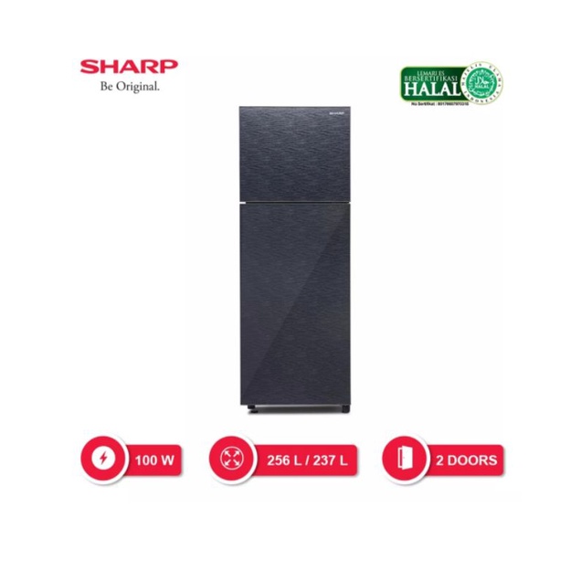 SHARP Kulkas 2 Pintu [256 L] SJ-326XG-MS - Silver