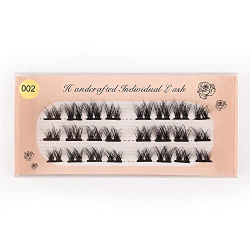 F82 - DIY Eyelashes Extensions Home Grafting 30 Clusters Synthetic Reusable Cotton Band False Eyelashes Natural Look Thick Dense Individual Artificial Volume 3D