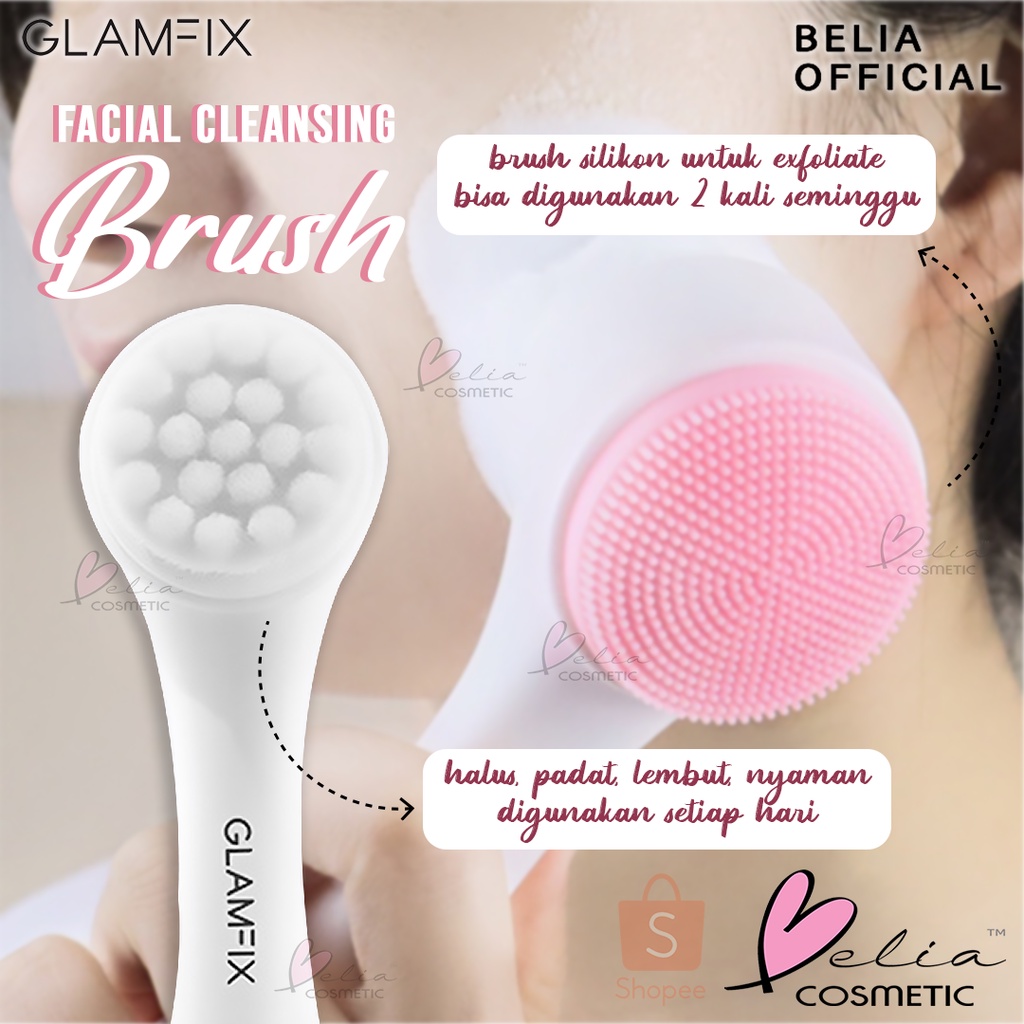 ❤ BELIA ❤ GLAMFIX Facial Cleansing Brush Make Up | GLAM FIX Alat Kecantikan Makeup | ORI