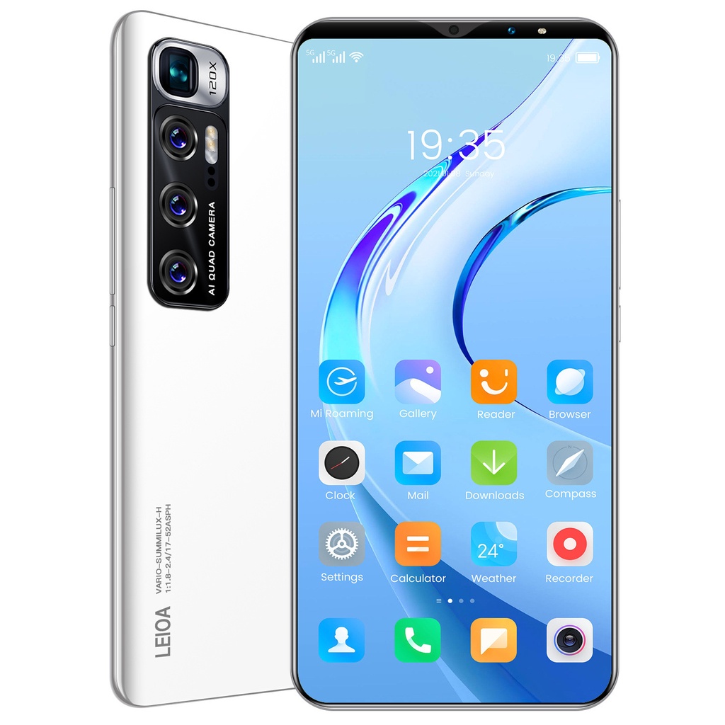 [asli ori hp murahphone ] HP murah XIOMI  M10 Plus smartphone murah 6.1 inci handphone Android 6GB RAM 128GB ROM 4800mAh 5G hp murah di bawah 1 juta hp senter murah pulsa smartandroid COD+Pengiriman lokal Barang spot hd camera earphone charger  holder hp-WHITE