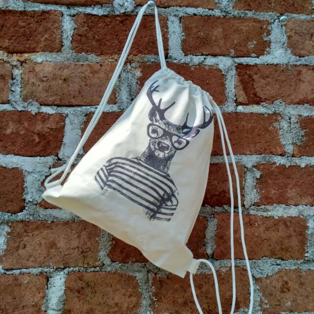 Tas ransel serut vintage rusa stringbag sackbag custom