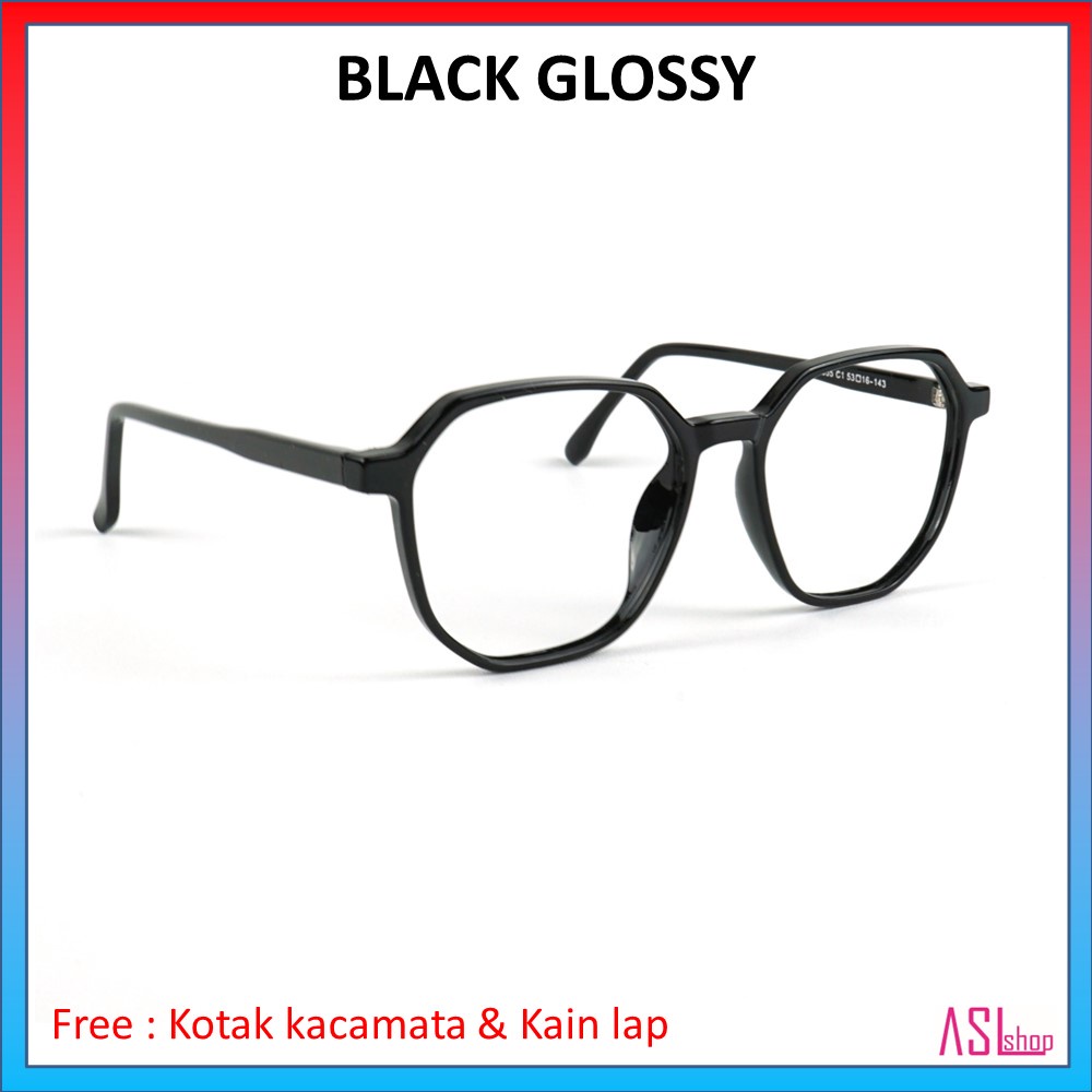 FRAME DAN KACAMATA MINUS KOREA STYLE (ID 1055) + LENSA BLUERAY/PHOTOCROMIC