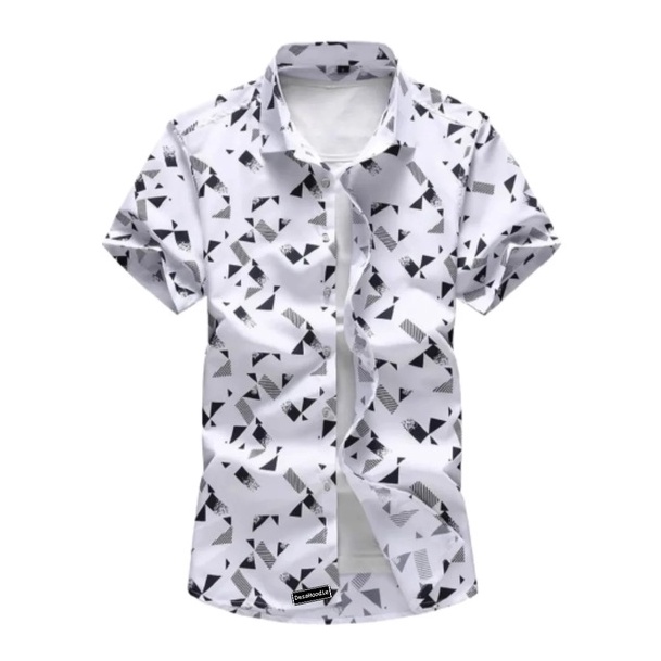 Desahoodie Kemeja Pria Motif Abstrak