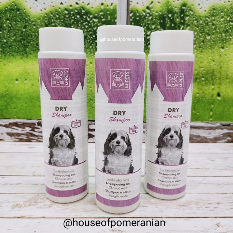 DOG DRY SHAMPOO Mpets 200gr shampo anjing mandi kering bedak pembersih