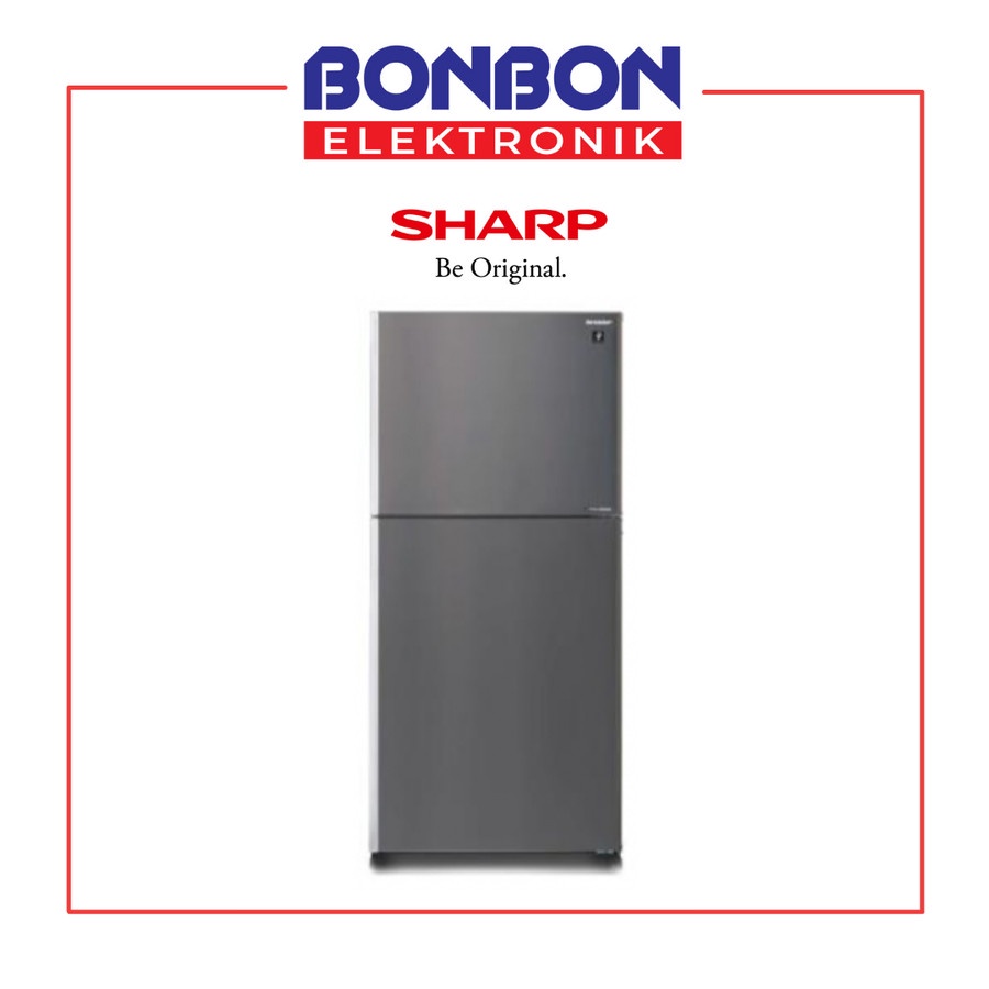 Sharp Kulkas 2 Pintu SJ-IG862PM-SL / SJIG862PMSL J-Tech Inverter