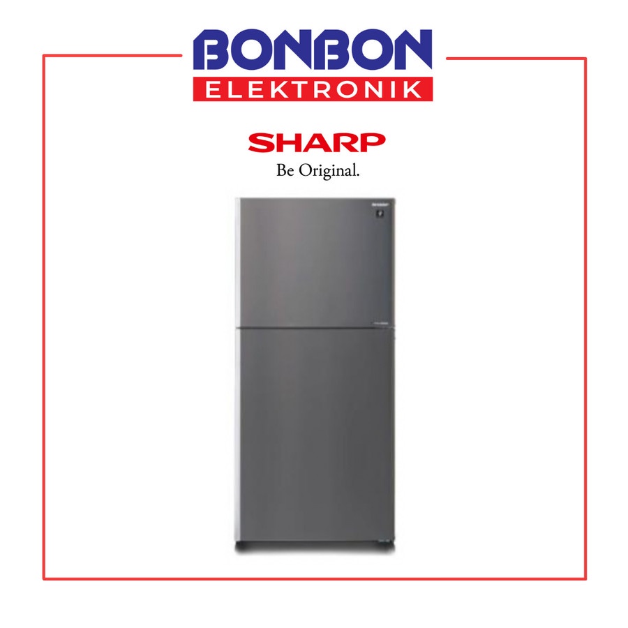 Sharp Kulkas 2 Pintu SJ-IG862PM-SL / SJIG862PMSL J-Tech Inverter