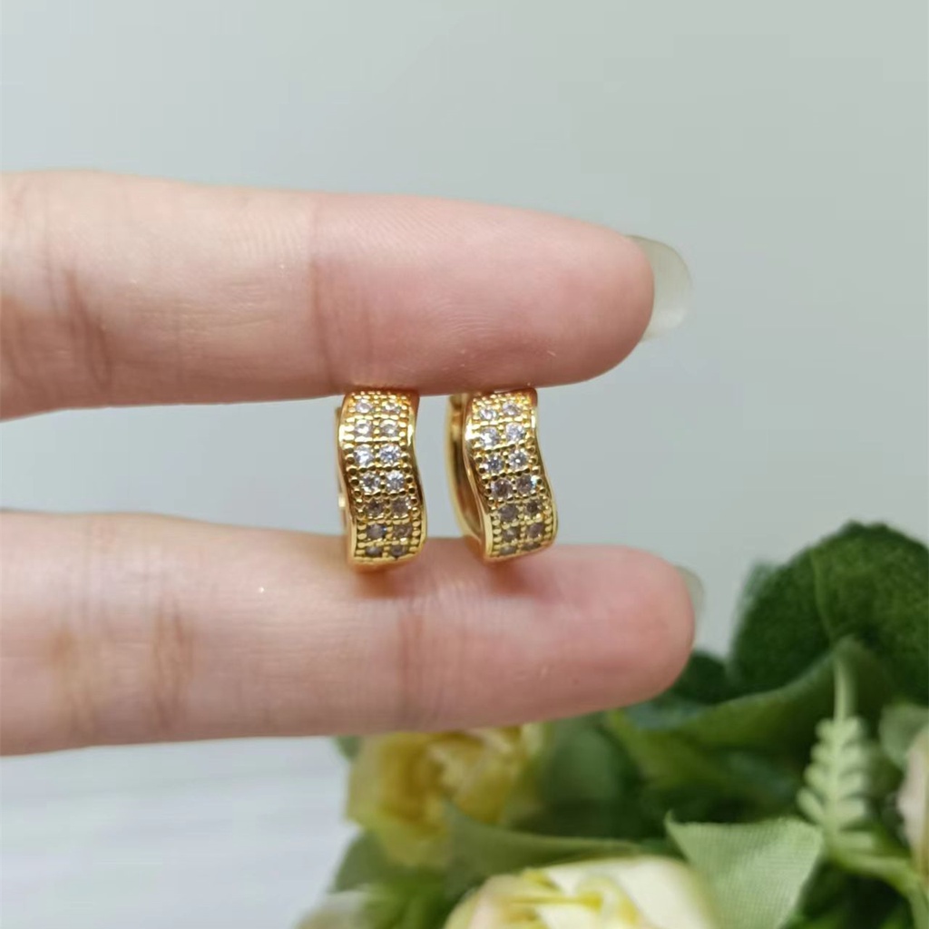 Anting  wanita Bahan Xuping Perhiasan imitasi pengganti Emas