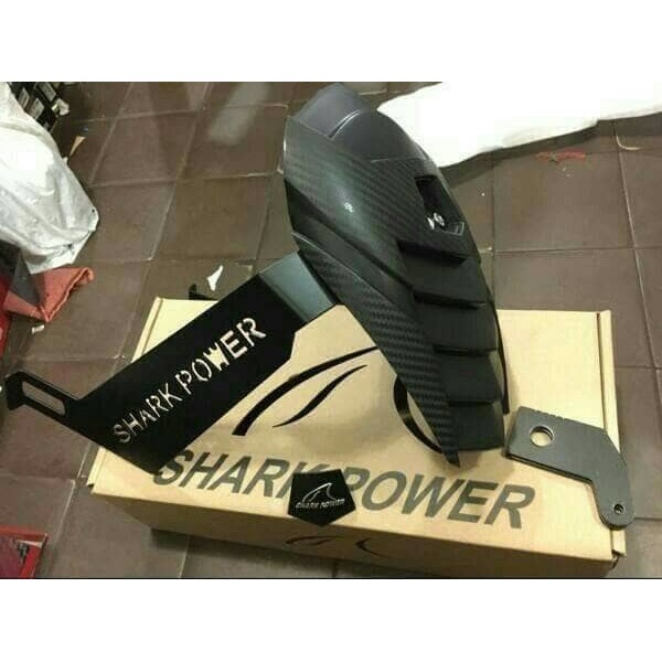 MudGuard Yamaha Aerox 155 SHARK POWER PELINDUNG Kolong BELAKANG SHARK POWER AEROX Selebor Belakang