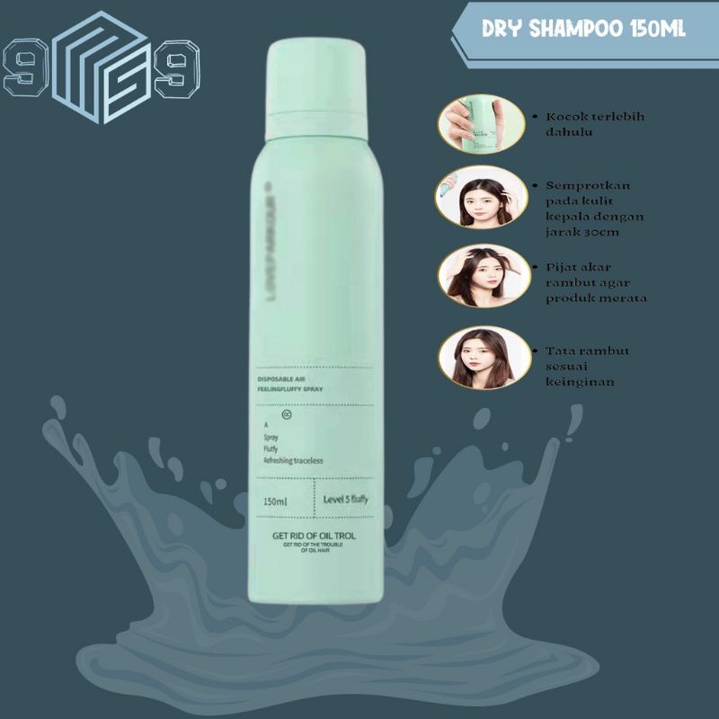 HAIR SPRAY DRAY SHAMPOO 150ML / ATASI RAMBUT LEPEK DAN KUSAM