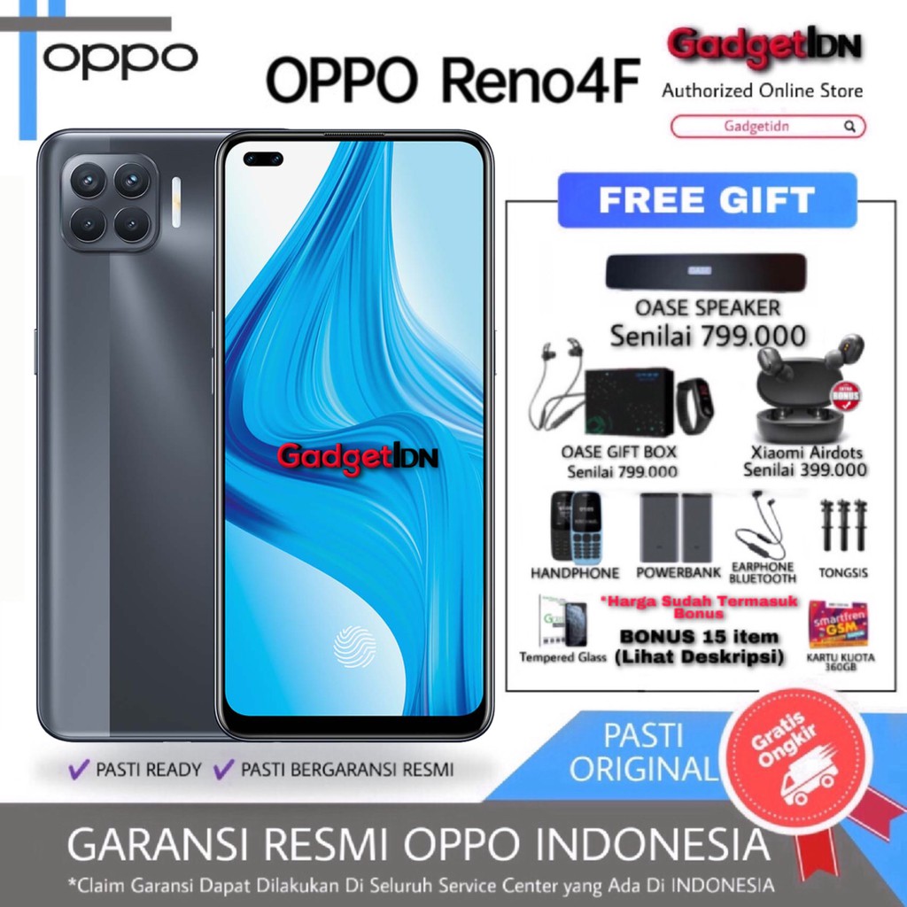OPPO RENO 4F 8/128 GB GARANSI RESMI | Shopee Indonesia