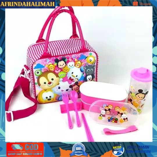

{TERBARU} Set Bekal Tas dan Tempat Makan Minum Hello Kitty Cars Anak Sekolah