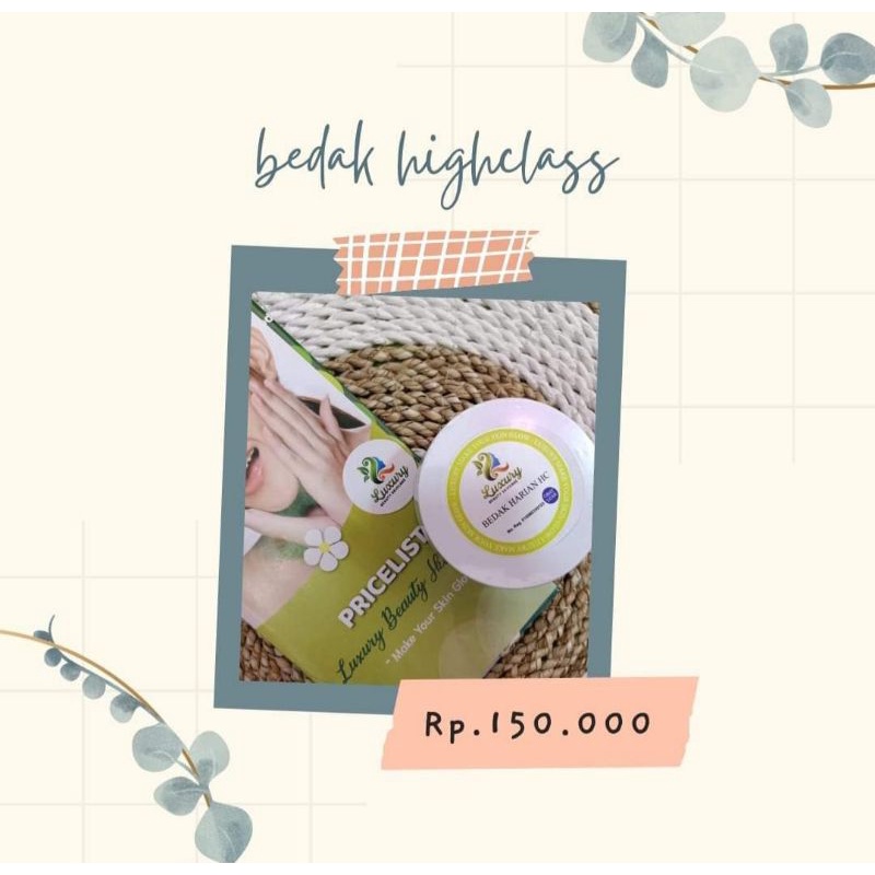 Bedak tabur highclasa luxury beauty Skincare/Bedak tabur untuk kulit berjerawat,berminyak original