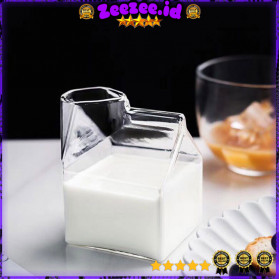 ACEBON Gelas Kaca Susu Design Milk Box 300ml - SG101 - Transparent