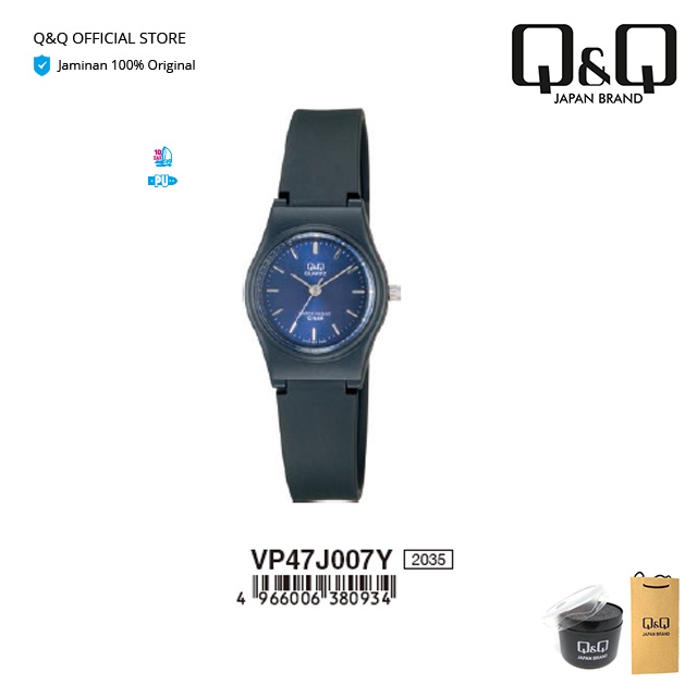 Q&Q QnQ QQ Original Jam Tangan Wanita Analog Karet - VP47 VP47J Tahan Air 10 BAR-7
