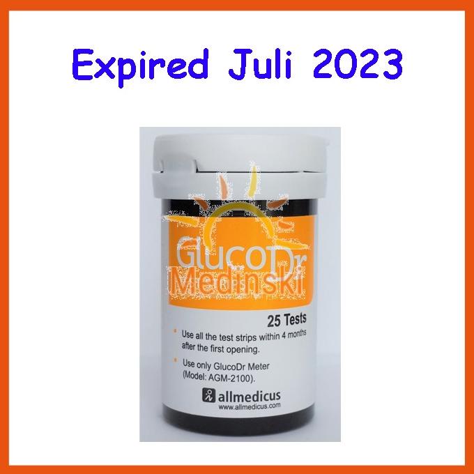 Strip Glucodr Biosensor Isi 25 Stik Kode 8 Gluco Dr Tes Cek Gula Darah Gds Agm-2100 Agm2100