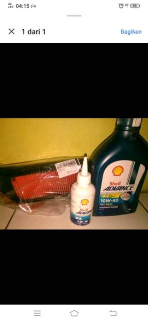 Paket filter udara mio J/soul gt 125 aspira + oli mesin Yamalube SAE 10-30W +,gardan yamalube 100ml