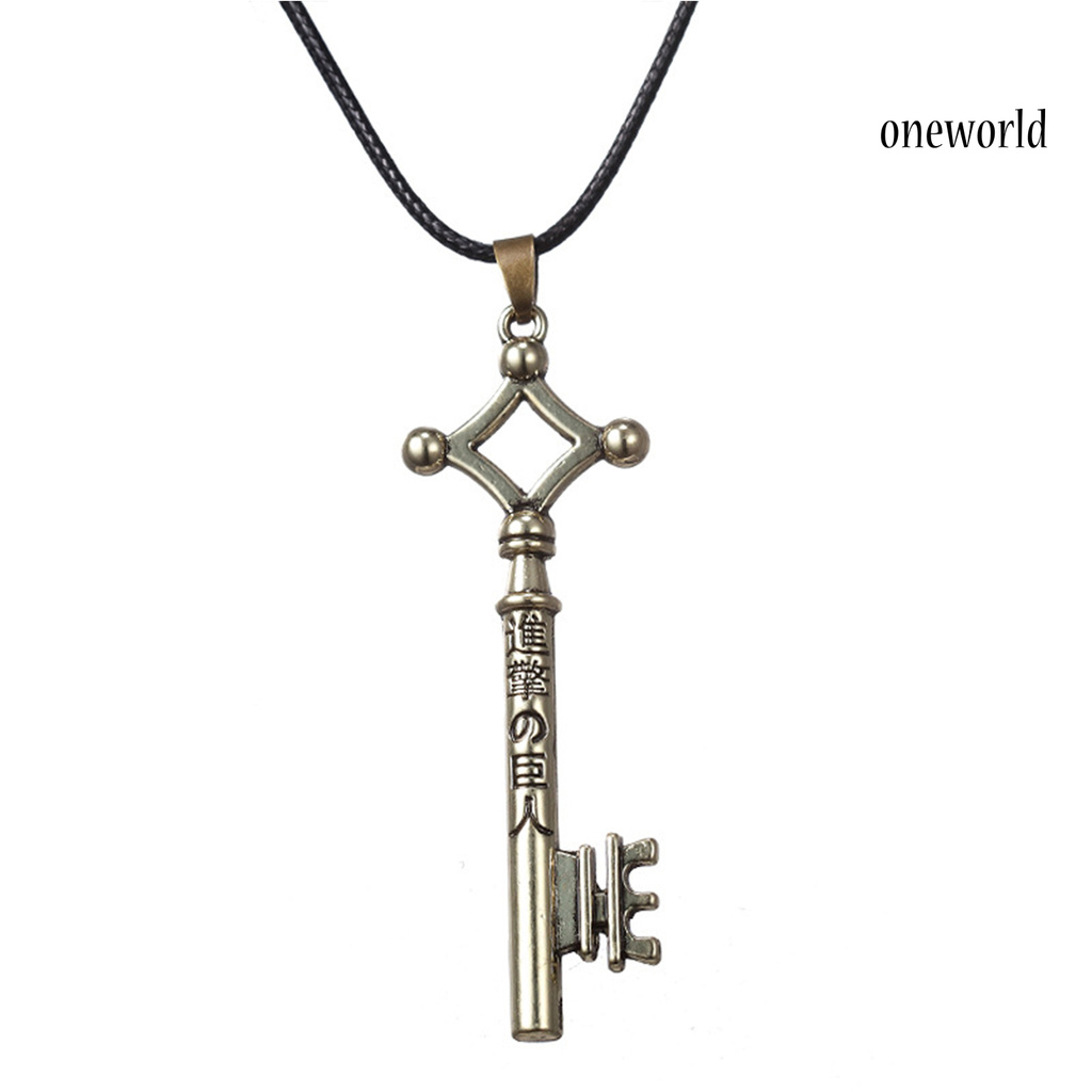 Oneworld Kalung Rantai Klavikula Desain Anime Attack On Titan Eren Untuk Unisex