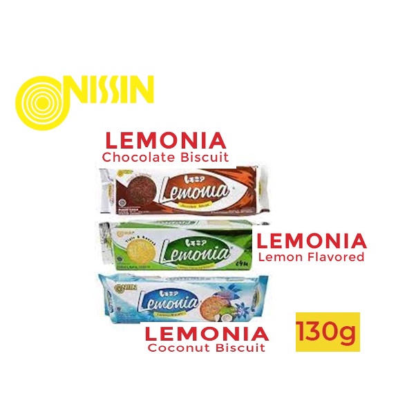 

Nissin Lemonia Lemon Original | Coconut | Chocolate Cookies Tipis Renyah Anytime Snack[130g]