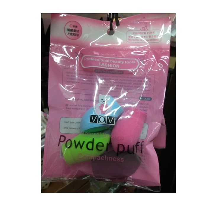[IMPORT] - 4in1 Sponge Bedak Beauty Blender Tear Drop VOV