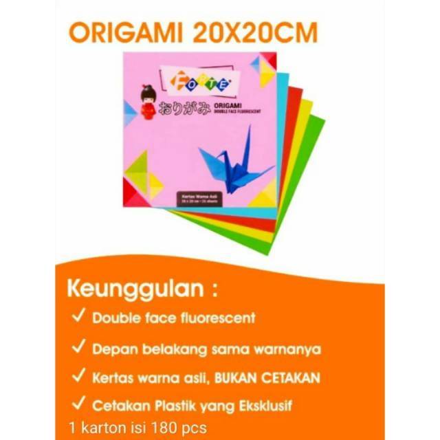

Kertas Origami 20 x 20 Cm - Origami Besar