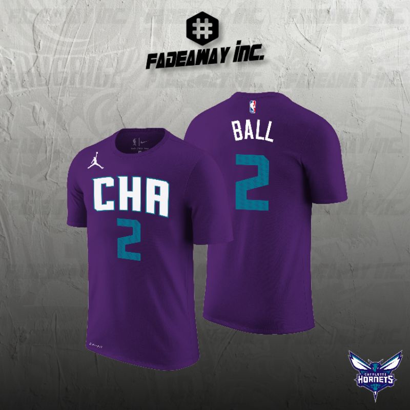 TSHIRT - BAJU/KAOS BASKET NBA CHARLOTTE HORNETS 2 LAMELO BALL - UNGU