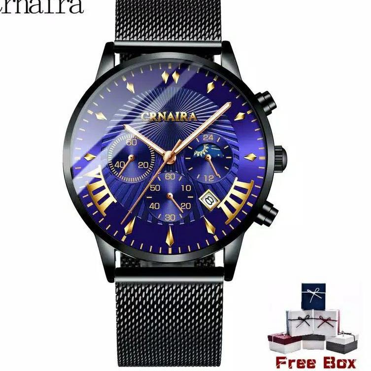 E-IGQ) ✔) [Bayar Di Tempat]CRNAIRA Jam Tangan Quartz Pria Man Watches mewah tipis simpel //proses ce