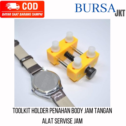 CASE HOLDER JAM TANGAN REPARASI PENAHAN BODY JAM REPAIR TOOL Toolkit catok kuning