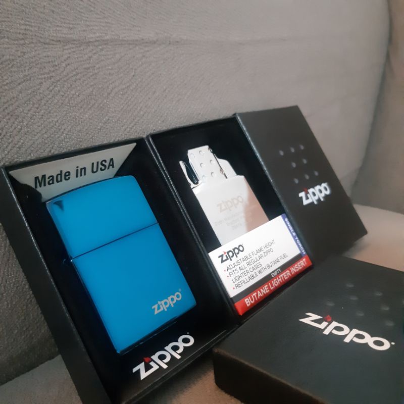 Zippo 20446ZL Blue Shappire with Insert Butane Single Torch