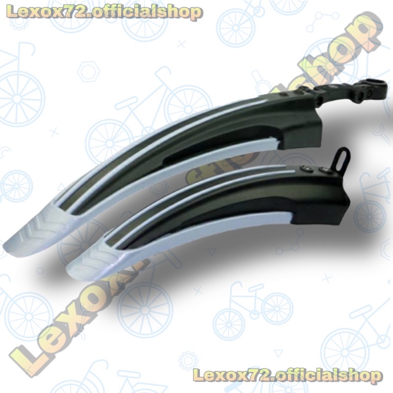 Mudguard Spakbor Sepeda Depan &amp; Belakang Dua Warna - BQ541 - Black