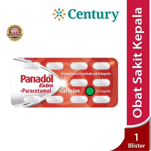 Panadol Extra Tablet / Demam / Sakit Kepala / Flu