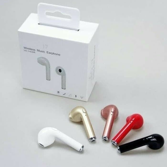 Jual Airpod Headset Handsfree Wireless Bluetooth HBQ i7 mic stereo buat