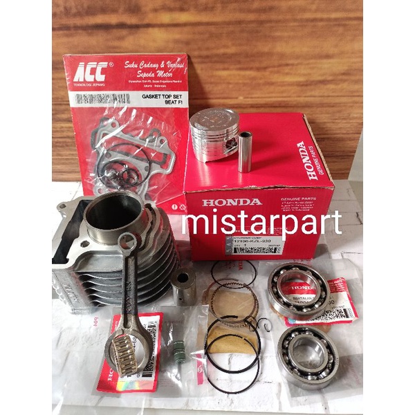 blok seher beat fi KZL komplit + stang seher + Bering +piston kit+ topset beat fi stater kasar Scoop
