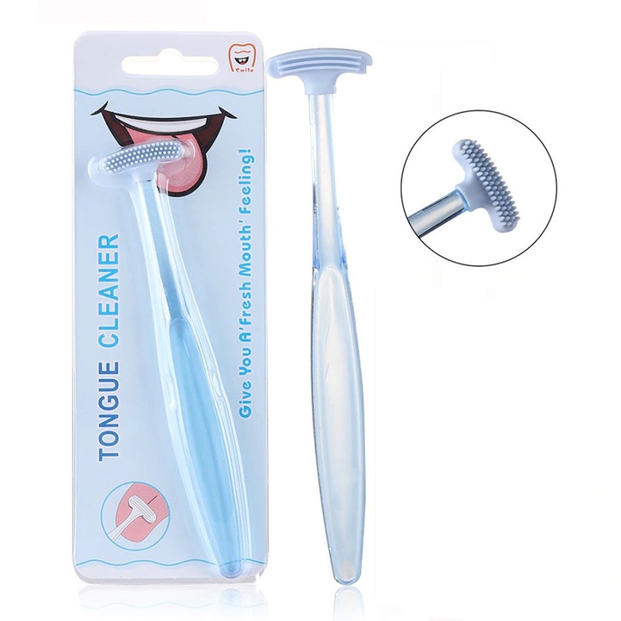 Sikat Lidah Tongue Oral Scraper Cleaner - LSO135 - Blue